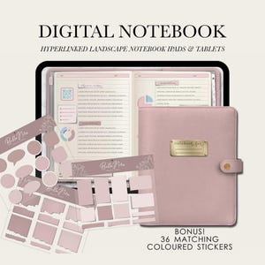 Quaderno digitale orizzontale, appunti digitali, diario Cornell, appunti Goodnotes Cornell, modello di notabilità, modello Goodnotes, quaderno iPad