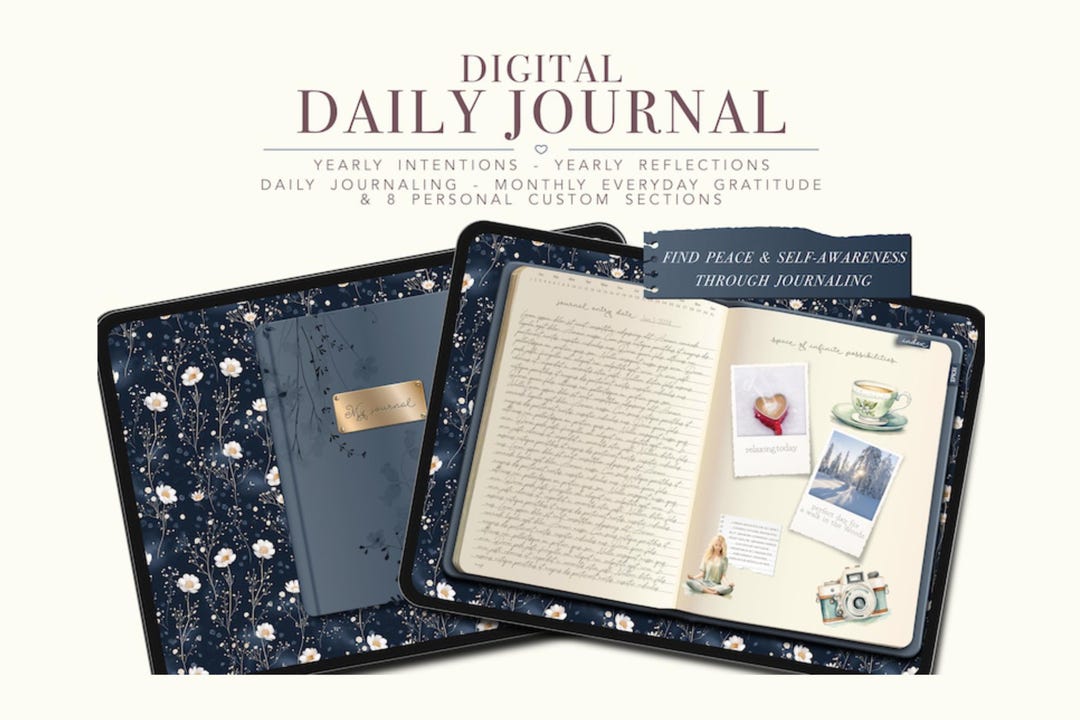 Digital Daily Journal With Hyperlinked Pages, Digital Diary for ...