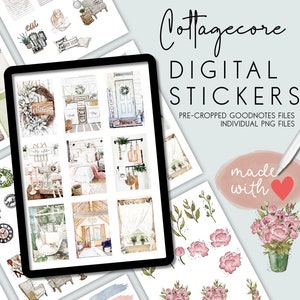 Cottagecore Digital Planner Stickers for Goodnotes or Xodo ,ipad ...
