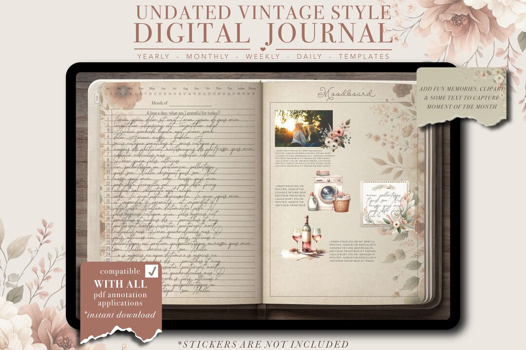 Realistic Journal.pdf 2025 Selfcare Daily Journal, Journaling Promts Digital Journal ...