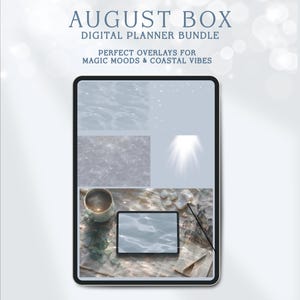 Complete August digital planner bundle, 600+ elements, PDF planner, PNG stickers, GoodNotes & Noteful sticker books. Instant download image 15