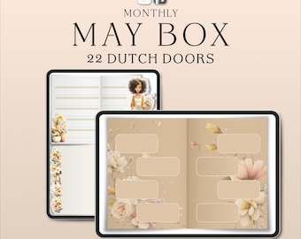 May Dutch Doors Planner Inserts, Digital Planner Pages GoodNotes Noteful, Spring Planner Stickers, Floral Planner Kit, Journal Inserts