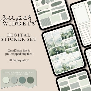 Digital Planner Widgets Goodnotes, Pre-cropped digital widgets, Goodnotes Stickerbook, Digital Widget, Customize your Planner, Aesthetic