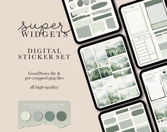 Digital Planner Widgets Goodnotes, Pre-cropped digital widgets, Goodnotes Stickerbook, Digital Widget, Customize your Planner, Aesthetic