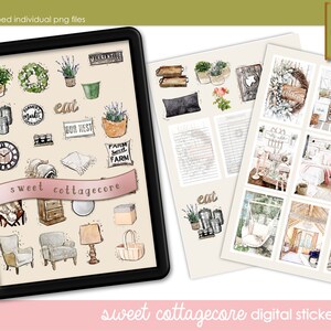 Cottagecore Digital Planner Stickers for Goodnotes or Xodo ,ipad ...