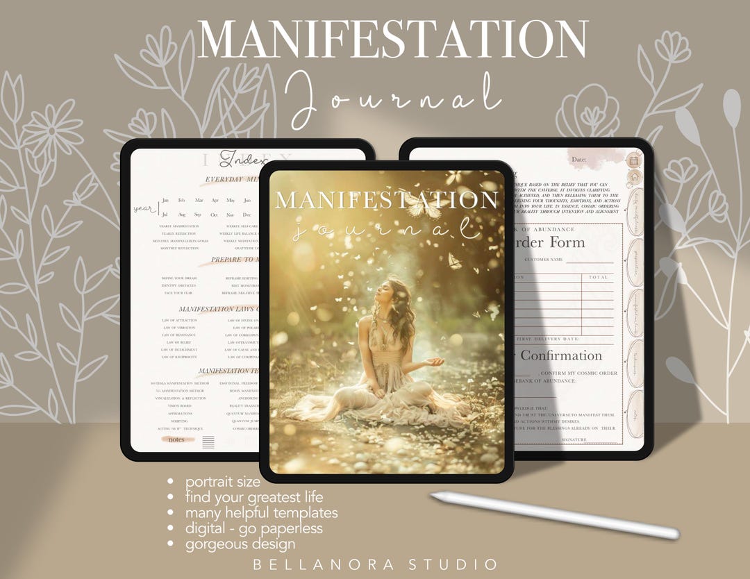Digital Manifestation Journal: Law of Attraction, Goodnotes (PDF) - Etsy