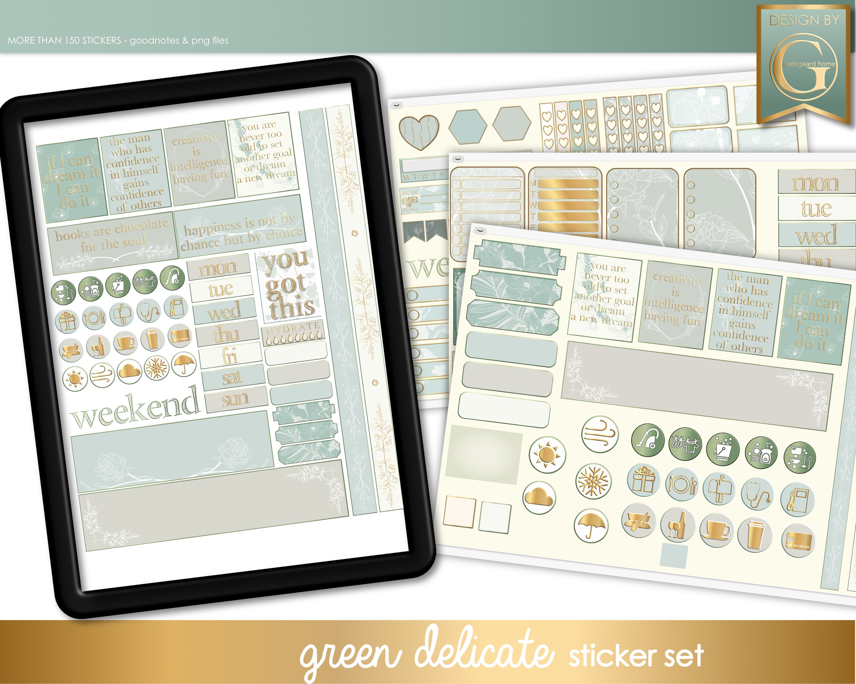 Digital Planner stickers for Goodnotes xodo iPad Android Etsy