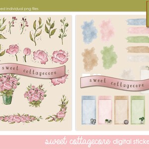 Cottagecore Digital Planner Stickers for Goodnotes or Xodo ,ipad ...