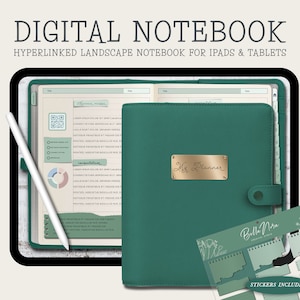 Horizontal Digital Notebook, Digital Notes,Cornell journal,Goodnotes Cornell notes,Notability template,goodnotes template,iPad Notebook