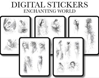 Digital Journal Stickers, Pre-cropped Goodnotes stickers, Bullet Journal Stickers, Noteful Stickers for iPad, Notability Aesthetic Sticker