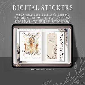 Goodnotes Moods Life Stickers, Noteful Planner Stickers, Digital Bad Day Stickers, Ipad Anxiety Stickers, Digital Journal Stickers