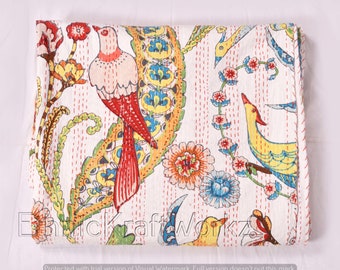 Edredón Kantha, edredones bohemios Kantha, edredones indios, mantas, colchas, acolchados, fundas de cama, edredón hippie