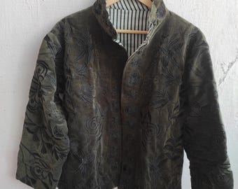 Samt Suzani Handstickerei Jacke Mantel, Frauen tragen Winterjacken, Brautjungfer Geschenk, Winterjacke, Kimono Robe, Brautjungfer Jacken