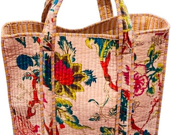 Bolso de terciopelo con estampado floral / Bolso acolchado para presentaciones / Bolsos de hombro / Bolsas de compras / Bolso multiusos / Ofertas de San Valentín