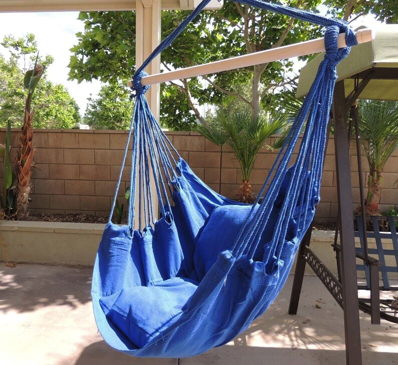 Hanging Hammock Rope Chair cushions Indoor Outdoor Seating for Etsy