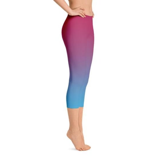 ombre capri leggings