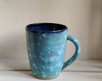 blue mug,blue ceramic mug, handmade mug, housewarming gifts,