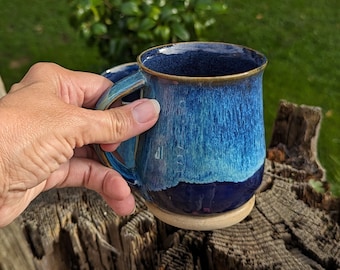 Handmade green mug, green ceramic mug, blue/green mug, housewarming gifts, artisan mug