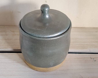 Silver lustre ceramic lidded box, trinket pot, housewarming gifts, birthday present, gifts for her