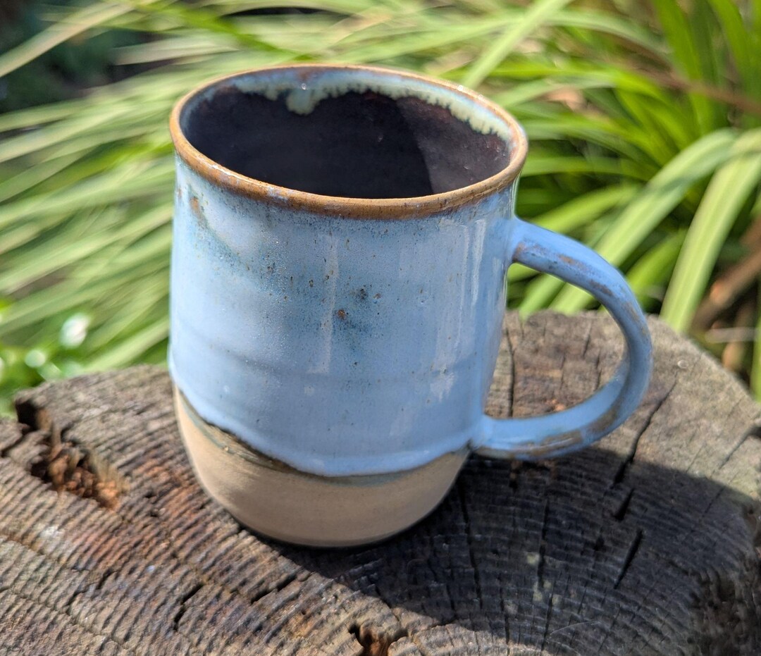 Handmade Pale Blue Ceramic Mug: Wheel Thrown Pottery - Etsy