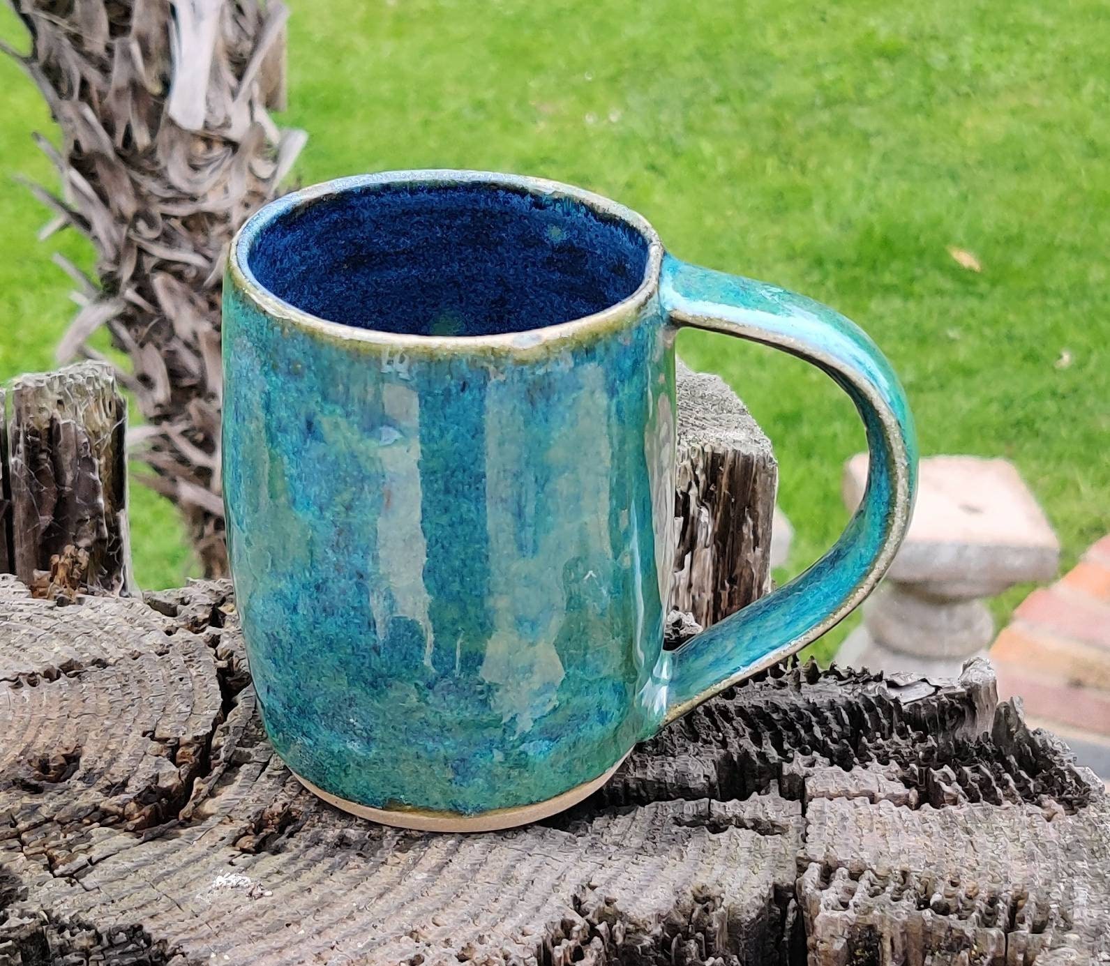 green ceramic mugs