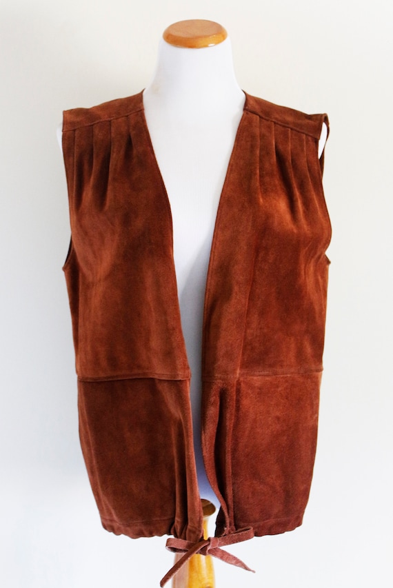 Vintage Brown Suede Vest