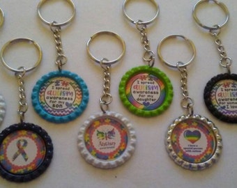 Bottle Cap Keychain Etsy
