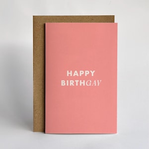 Tarjeta de felicitación de cumpleaños gay LGBT