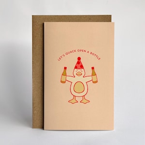Ouvrons une bouteille de canard Carte de vœux