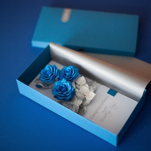 Cartão azul personalizado do envelope do dinheiro do casamento, cartão dos parabéns do casamento, presente dos recém-casados