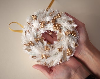 Mini couronne de Noël pour la maison, décoration de Noël, cadeaux mignons