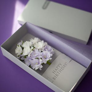Luxus Papierblumen Geburtstagskarte, Weibliche Geburtstagskarte, Weihnachtskarten, Original Postkarte