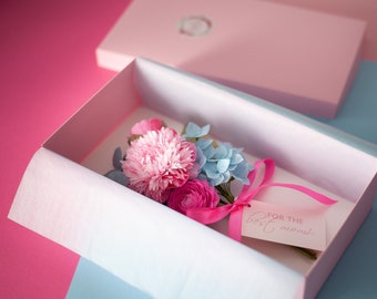 Coffret cadeau fleur de luxe pour maman, Cadeau personnalisé pour elle