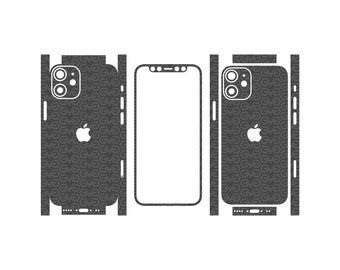 iPhone 12 Mini Skin Template SVG Vektor