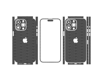 iPhone 14 Pro Max Skin Template SVG Vector