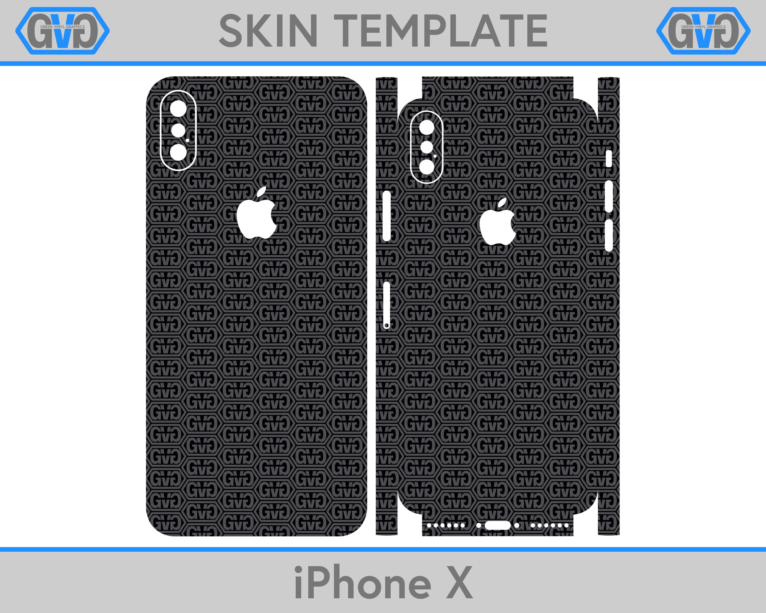 Iphone X Skin Template Vector Bundle