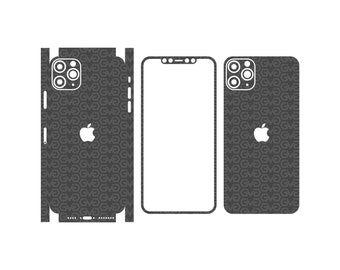 iPhone 11 Pro Max Skin Template SVG Vector