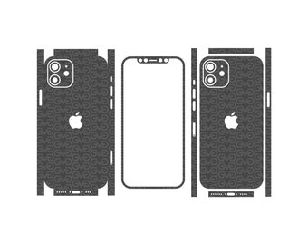 iPhone 12 Skin Template SVG Vector