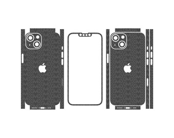 iPhone 14 Skin Template SVG Vector