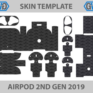 Download Airpods 2nd Gen 2019 Skin Template File Digital Download Template For Cutting Or Design Electronics Accessories Decals Skins Kromasol Com