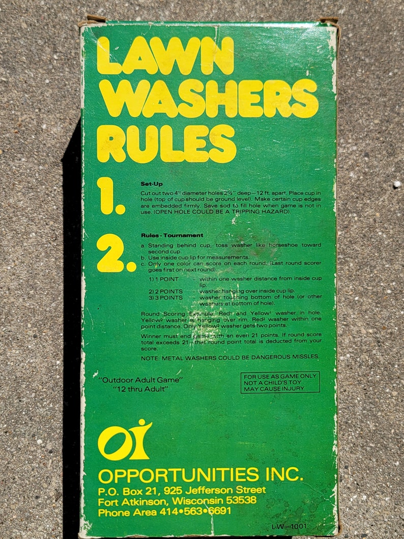 Lawn Yard Washers Family Toss Game Vintage 1960's Steel Etsy