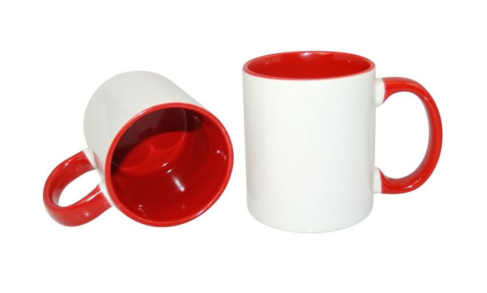 Ceramic Blank Sublimation Inner & Rim Color Red Mug Coated Etsy