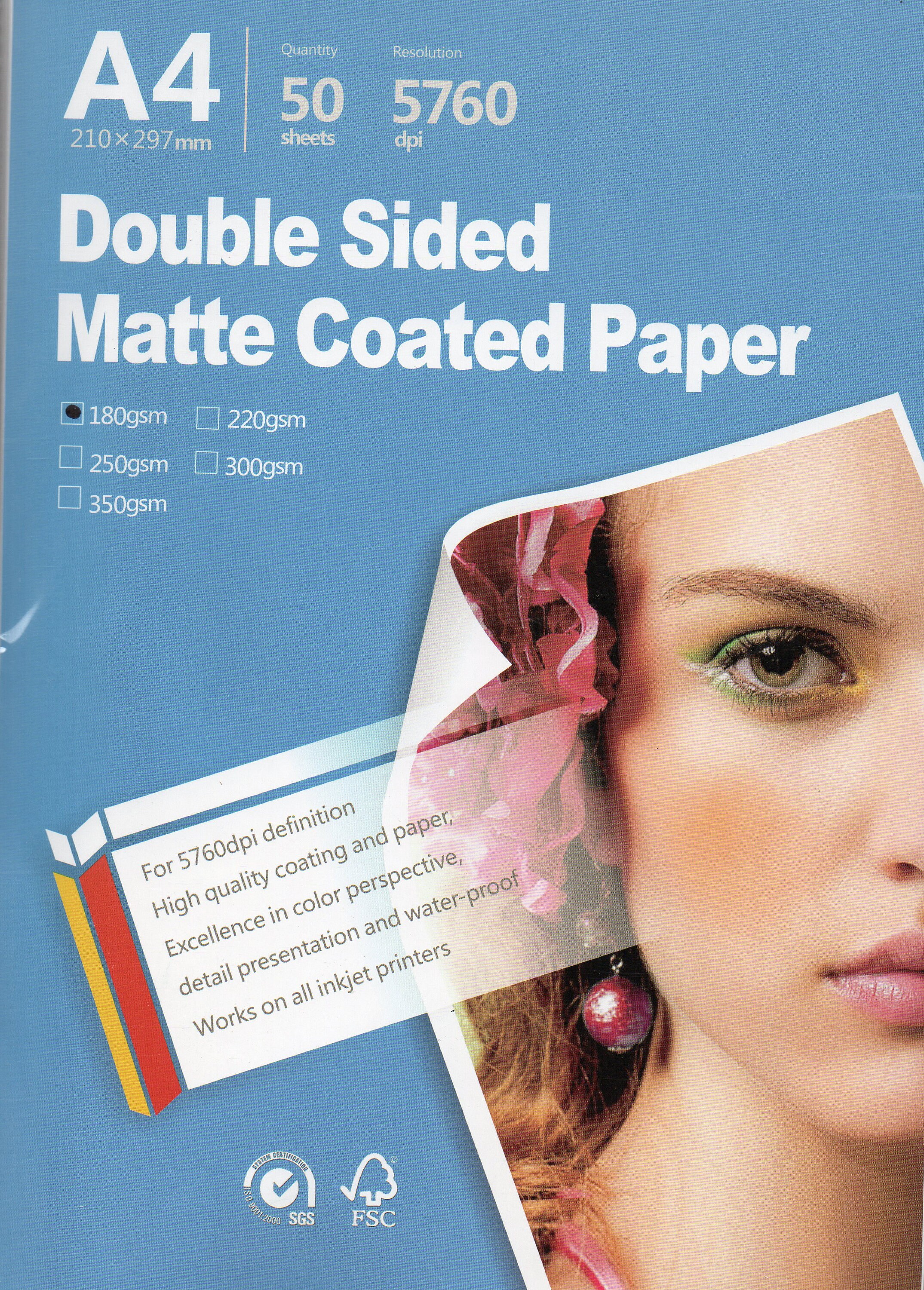 Koala Double Sided Matte Photo Paper 8.5x11 Inch 250gsm 100 Sheets