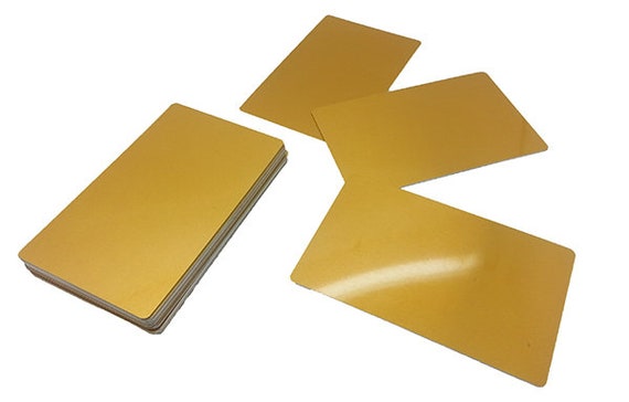 Metal Straight Edge Business Card Gold Sublimation Blank Heat 100