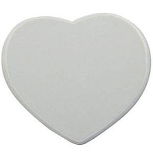 4 Pcs Ceramic Heart 5'' Dye Sublimation Blank White Tile Heat Press Printing Coating Craft Decorating