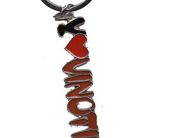 Venezuela VINO Tinto Metal Keychain Key Rings Original 10 x 1 cm