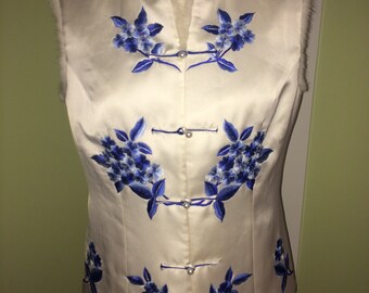 100% Silk Sleeveless Blazer