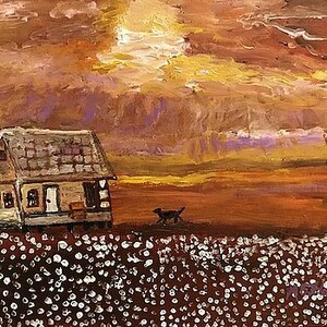 Black Dog Mississippi Print como aparece en la revista Natchez tamaño 14 x 11