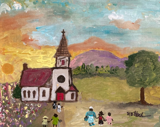 Church in the Sun Original SOLD !  Prints Available!