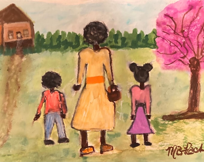 Hey Mamma, Let’s Go. SOLD!  Happy to send print or paint an original similar for you.  Just send message please.